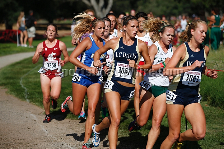 2014StanfordCollWomen-079.JPG - College race at the 2014 Stanford Cross Country Invitational, September 27, Stanford Golf Course, Stanford, California.